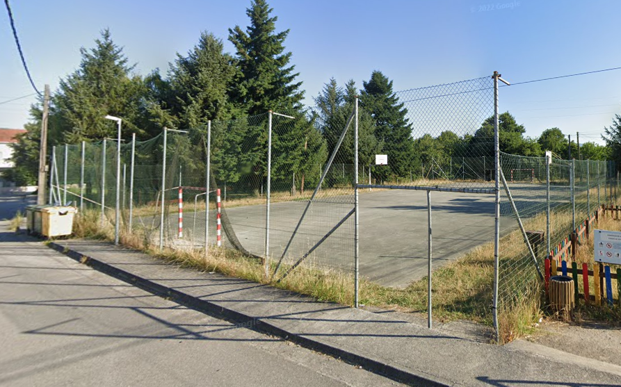 Pista de fútbol de baloncesto