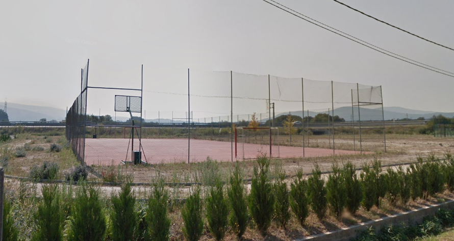 Pista de fútbol de baloncesto